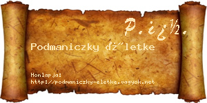 Podmaniczky Életke névjegykártya